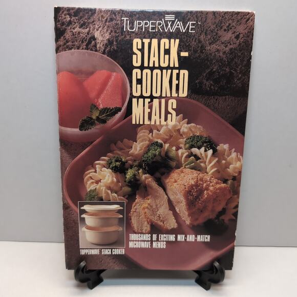 Tupperware Tupperwave Stack Cooked Meals Recipe Book #33409 Stack Cooker 1990 - Picture 1 of 11